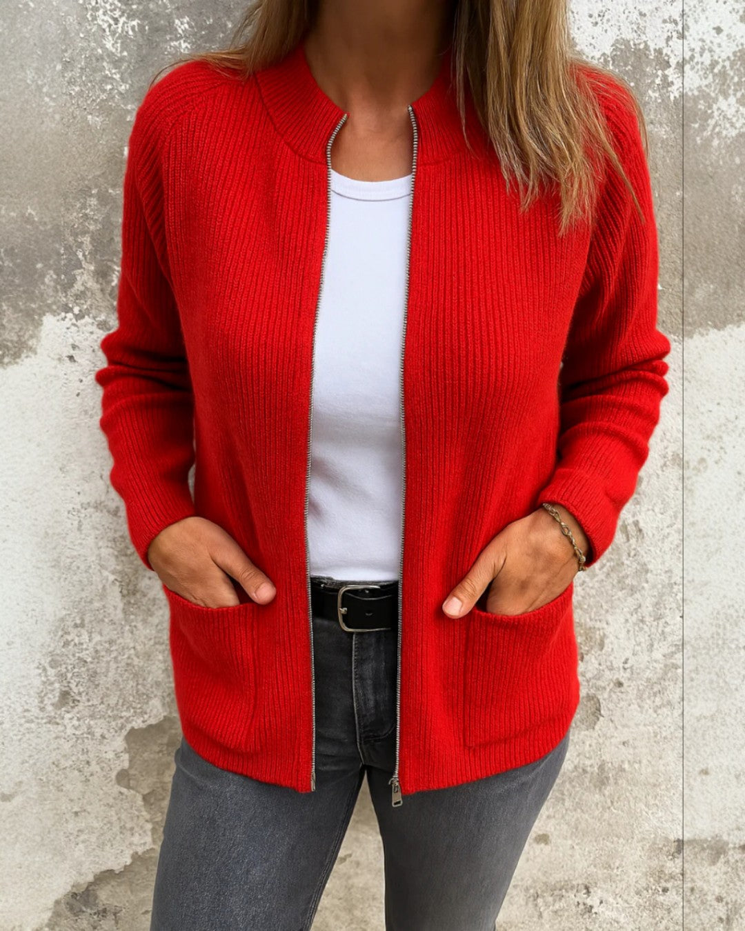 Sophie | Sweatshirt mit Reißverschluss